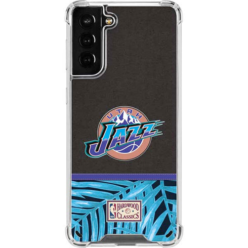 NBA Utah Jazz Retro Palms Galaxy S21 Plus 5G Clear Case