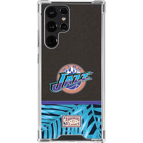 NBA Utah Jazz Retro Palms Galaxy S22 Ultra Clear Case