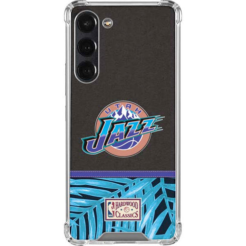 NBA Utah Jazz Retro Palms Galaxy S24 FE Clear Case