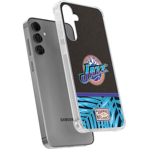 NBA Utah Jazz Retro Palms Galaxy S24 Plus Clear Case