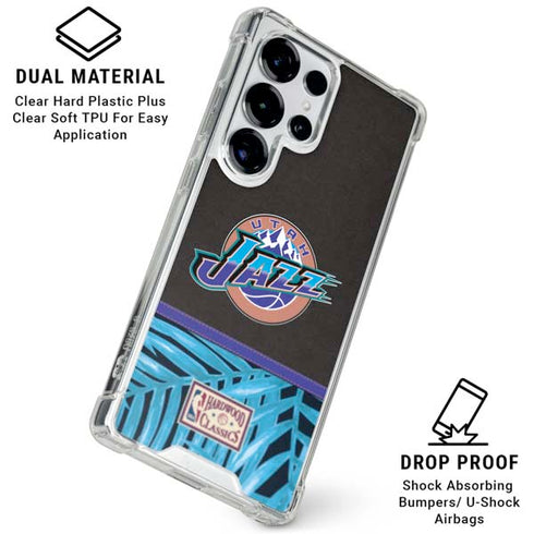 NBA Utah Jazz Retro Palms Galaxy S25 Ultra Clear Case