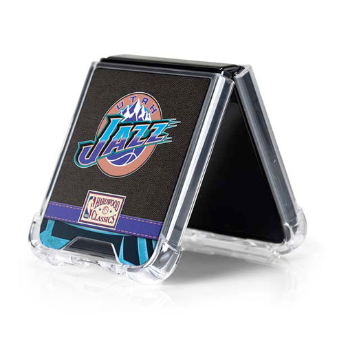 NBA Utah Jazz Retro Palms Galaxy Z Flip5 5G Clear Case