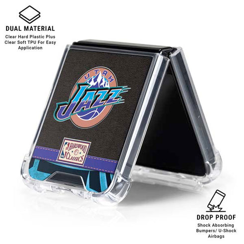 NBA Utah Jazz Retro Palms Galaxy Z Flip6 Clear Case