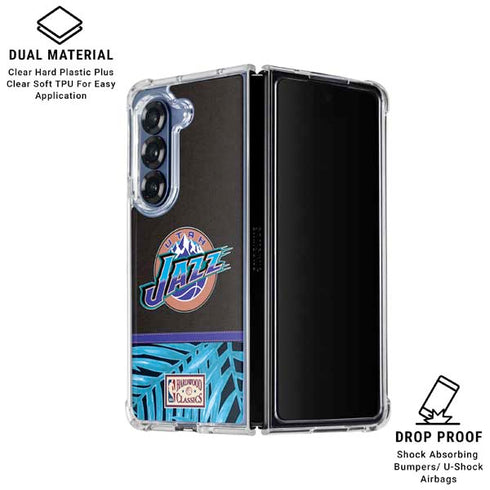 NBA Utah Jazz Retro Palms Galaxy Z Fold6 Clear Case