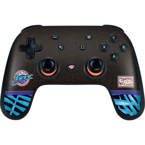 NBA Utah Jazz Retro Palms Google Stadia Controller Skin