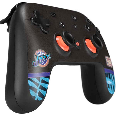 NBA Utah Jazz Retro Palms Google Stadia Controller Skin