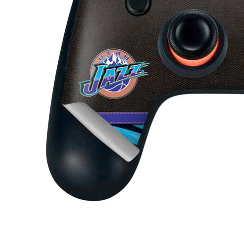 NBA Utah Jazz Retro Palms Google Stadia Controller Skin