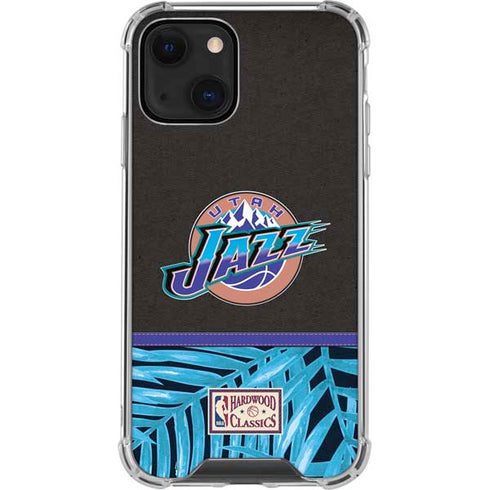 NBA Utah Jazz Retro Palms iPhone 13 Clear Case