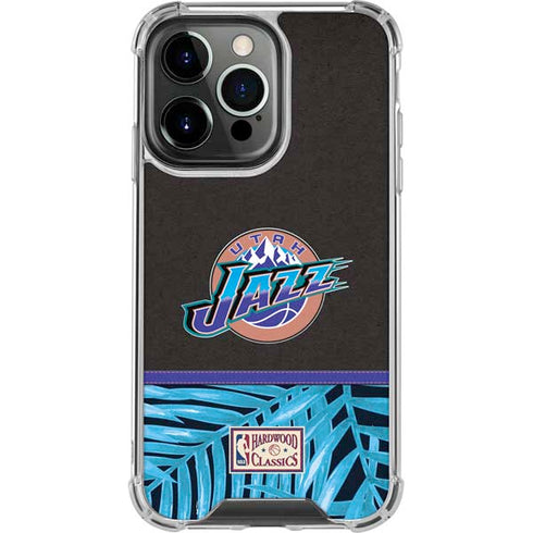 NBA Utah Jazz Retro Palms iPhone 13 Pro Clear Case