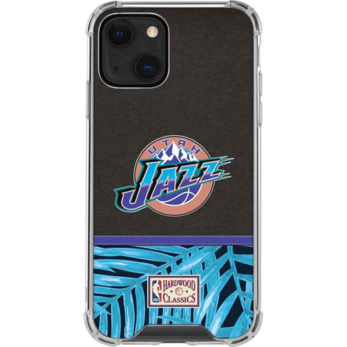 NBA Utah Jazz Retro Palms iPhone 14 Clear Case