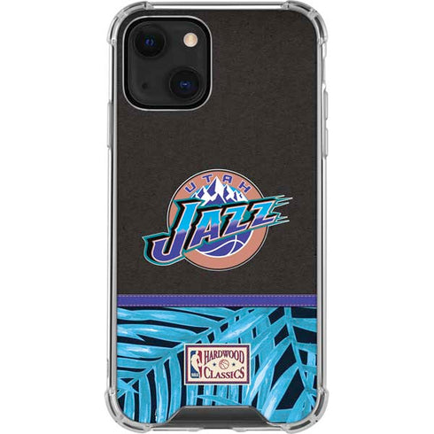 NBA Utah Jazz Retro Palms iPhone 14 Plus Clear Case