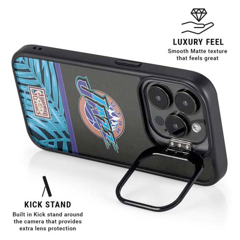NBA Utah Jazz Retro Palms iPhone 14 Pro Kickstand Case