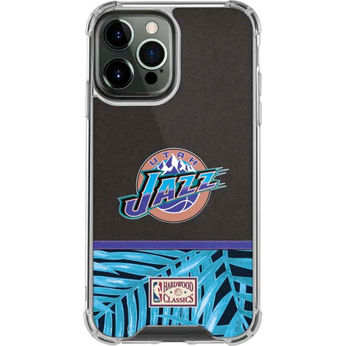 NBA Utah Jazz Retro Palms iPhone 14 Pro Max Clear Case
