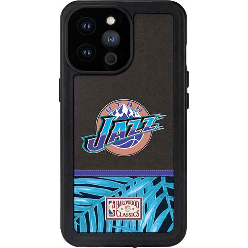 NBA Utah Jazz Retro Palms iPhone 14 Pro Max Waterproof Case