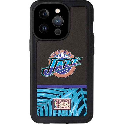 NBA Utah Jazz Retro Palms iPhone 14 Pro Waterproof Case