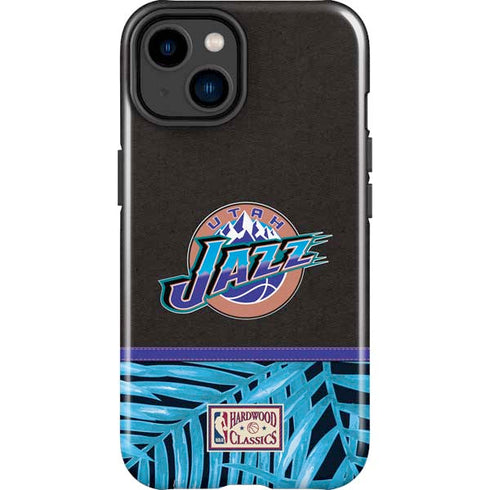 NBA Utah Jazz Retro Palms iPhone 15 Impact Case
