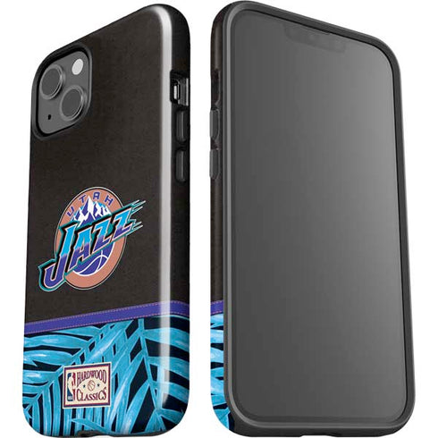 NBA Utah Jazz Retro Palms iPhone 15 Impact Case
