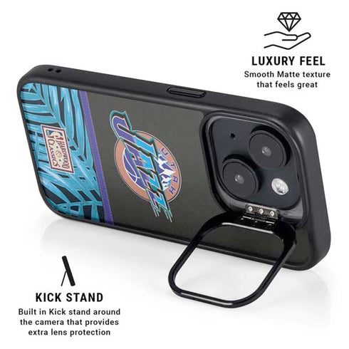 NBA Utah Jazz Retro Palms iPhone 15 Kickstand Case