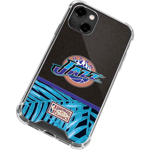 NBA Utah Jazz Retro Palms iPhone 15 Plus Clear Case