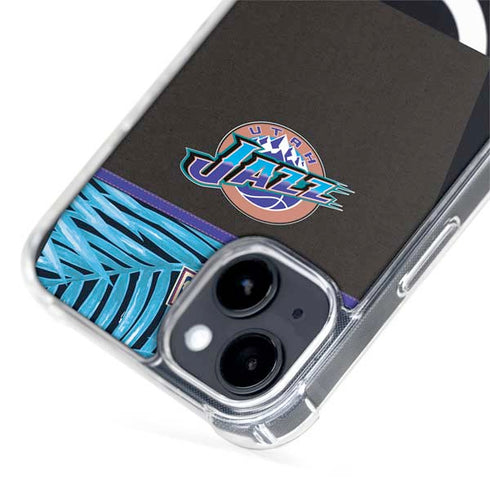 NBA Utah Jazz Retro Palms iPhone 15 Plus MagSafe Case