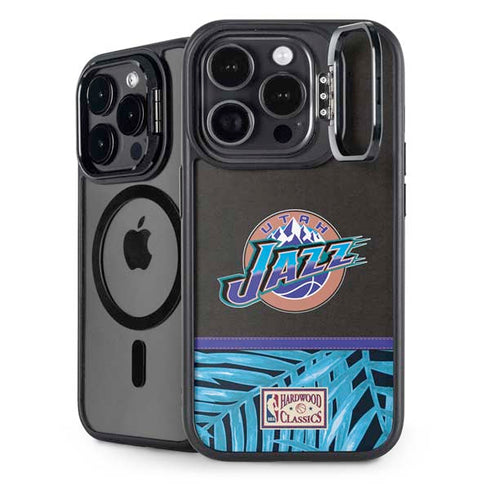 NBA Utah Jazz Retro Palms iPhone 15 Pro Kickstand Case