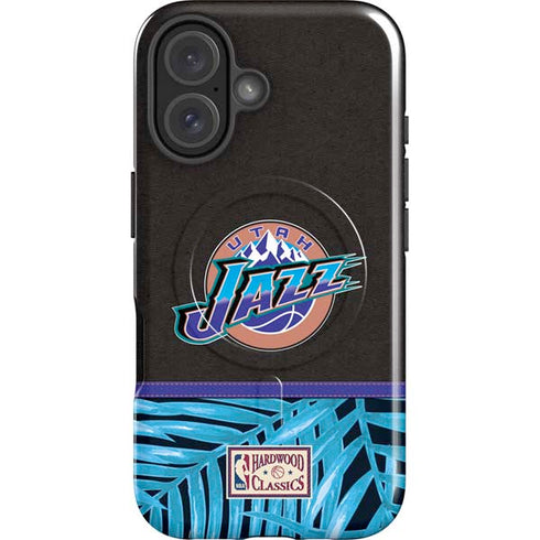 NBA Utah Jazz Retro Palms iPhone 16 Magsafe Impact Case