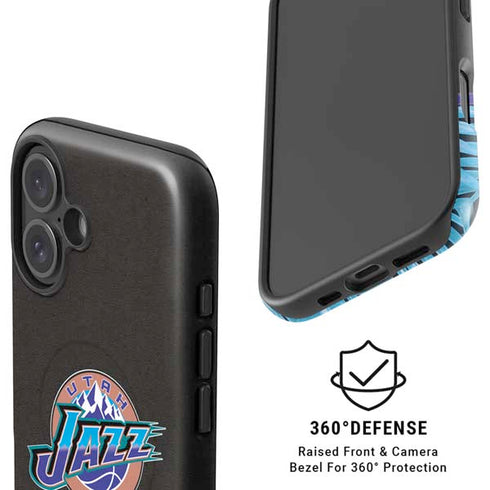 NBA Utah Jazz Retro Palms iPhone 16 Magsafe Impact Case