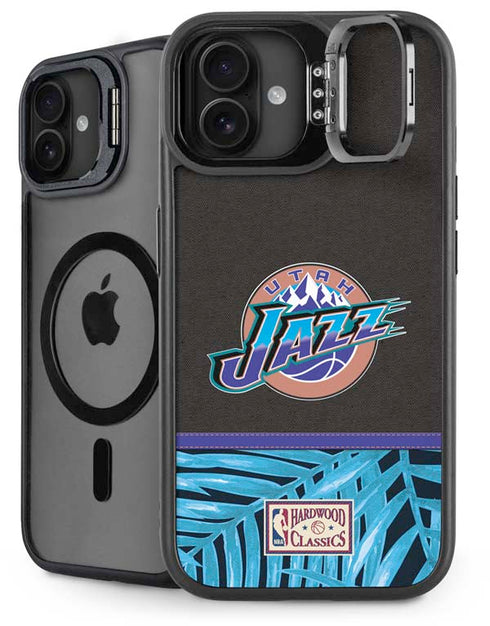 NBA Utah Jazz Retro Palms iPhone 16 Plus Kickstand Case