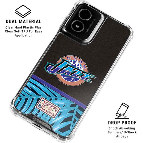 NBA Utah Jazz Retro Palms Moto G Power 5G (2024) Clear Case