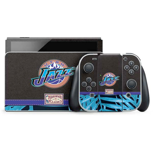 NBA Utah Jazz Retro Palms Nintendo Switch OLED (2021) Skin