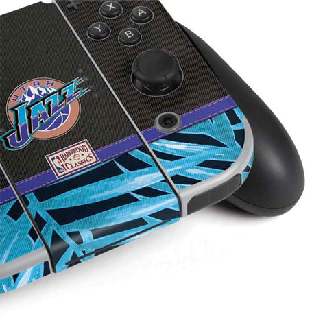 NBA Utah Jazz Retro Palms Nintendo Switch OLED (2021) Skin