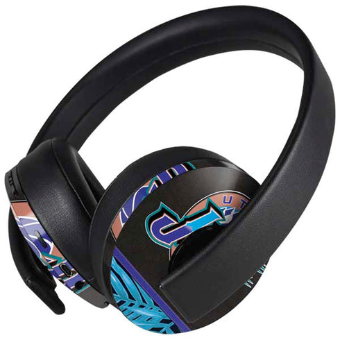 NBA Utah Jazz Retro Palms PlayStation 4 Gold Wireless Headset Skin