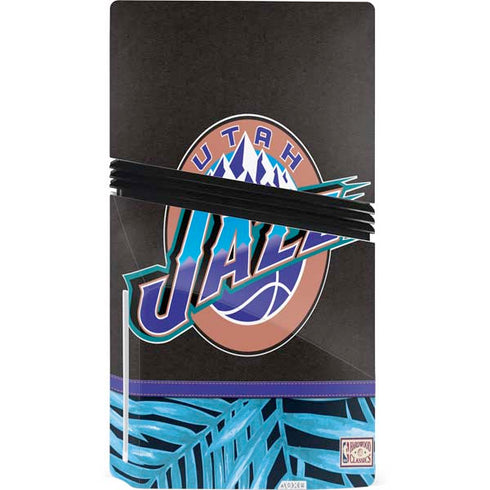 NBA Utah Jazz Retro Palms PS5 Pro Disk Console Skin