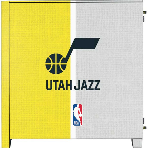 NBA Utah Jazz Split Canvas Corsair 4000D Tempered Glass Mid-Tower ATX Case Skin