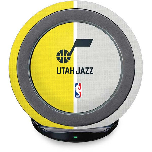 NBA Utah Jazz Split Canvas Fast Charge Wireless Charging Stand Skin