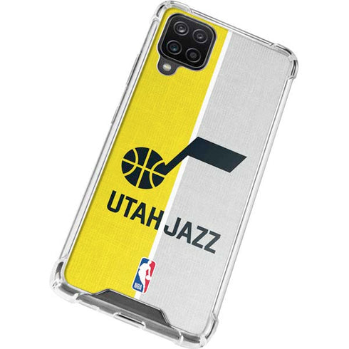 NBA Utah Jazz Split Canvas Galaxy A12 Clear Case
