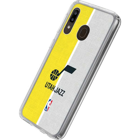 NBA Utah Jazz Split Canvas Galaxy A20 Clear Case