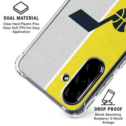 NBA Utah Jazz Split Canvas Galaxy A36 5G Clear Case