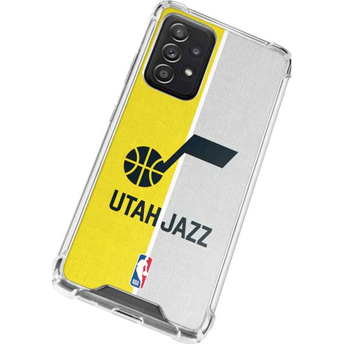 NBA Utah Jazz Split Canvas Galaxy A52 5G Clear Case