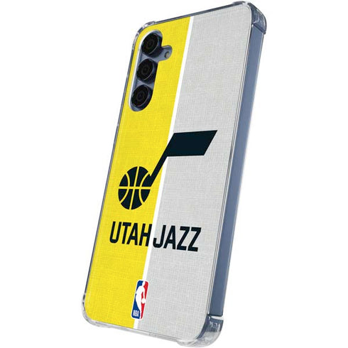 NBA Utah Jazz Split Canvas Galaxy A55 5G Clear Case