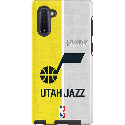 NBA Utah Jazz Split Canvas Galaxy Note 10 Pro Case