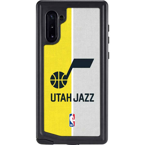 NBA Utah Jazz Split Canvas Galaxy Note 10 Waterproof Case