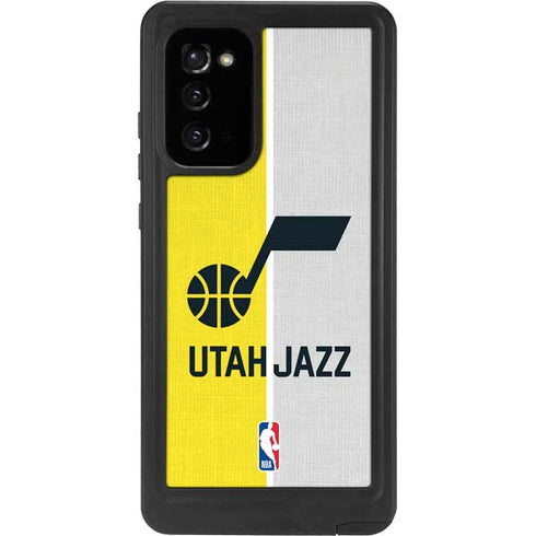 NBA Utah Jazz Split Canvas Galaxy Note20 5G Waterproof Case