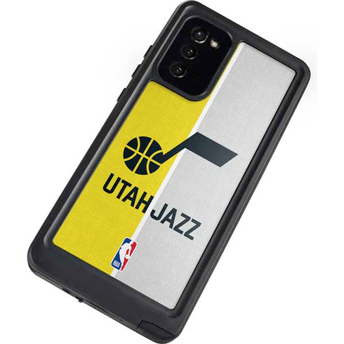 NBA Utah Jazz Split Canvas Galaxy Note20 5G Waterproof Case