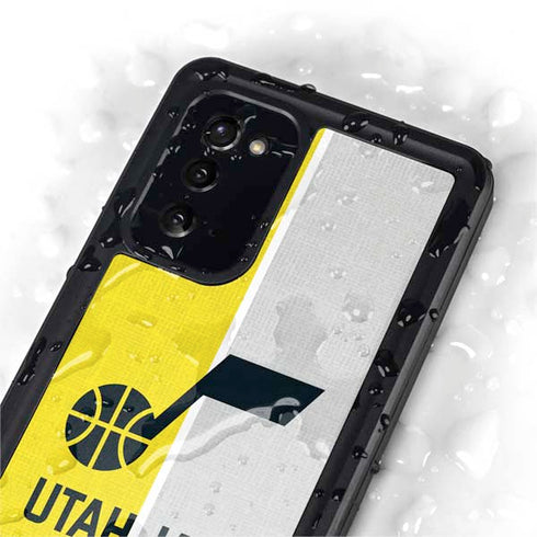 NBA Utah Jazz Split Canvas Galaxy Note20 5G Waterproof Case