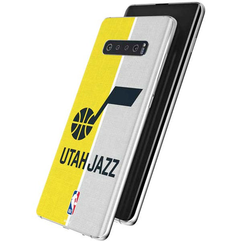 NBA Utah Jazz Split Canvas Galaxy S10 Plus Skin