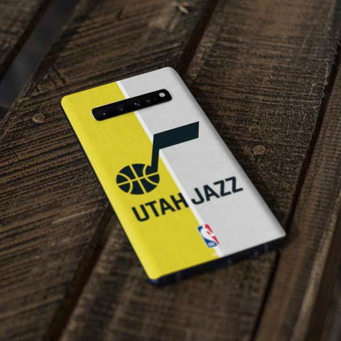 NBA Utah Jazz Split Canvas Galaxy S10 Plus Skin