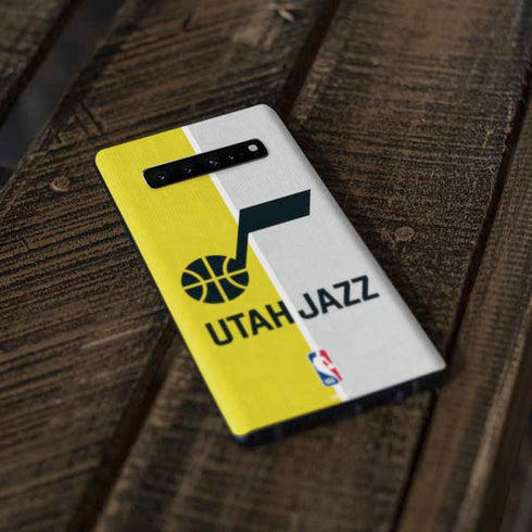 NBA Utah Jazz Split Canvas Galaxy S10 Skin