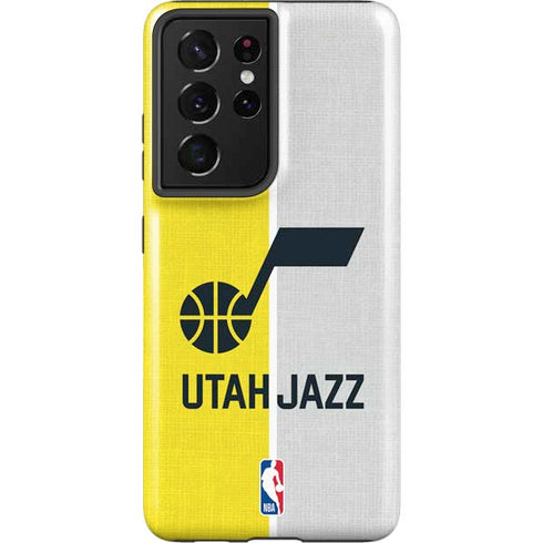 NBA Utah Jazz Split Canvas Galaxy S21 Ultra 5G Pro Case