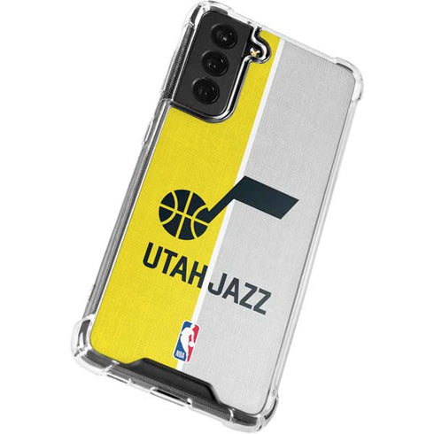 NBA Utah Jazz Split Canvas Galaxy S22 Plus Clear Case